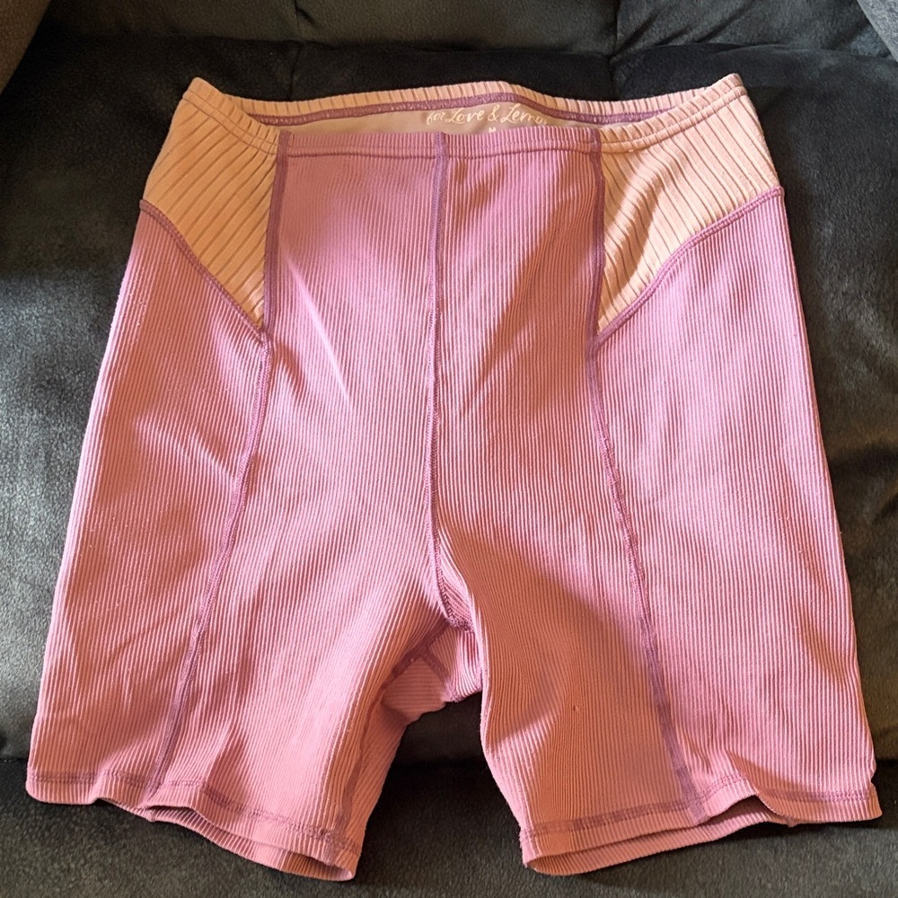 For Love And Lemons Mauve Ribbed shorts